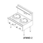 B+S 2 Hole Deluxe Waterless Wok Table (UFWWD-2) - Image 2