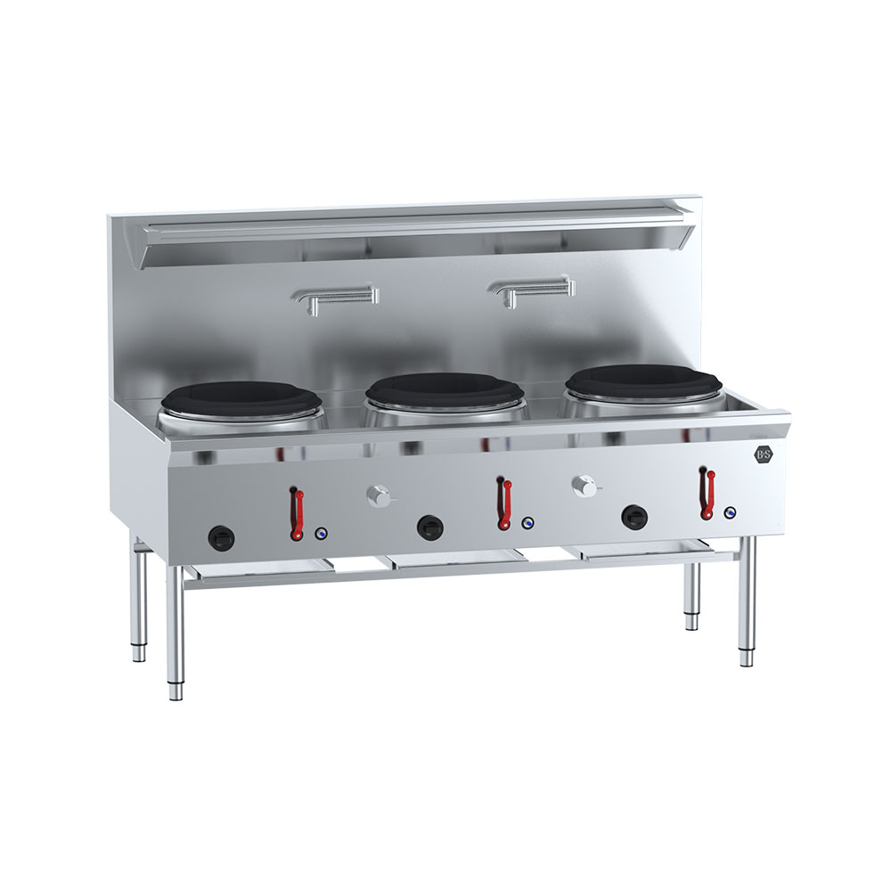 BS-3-Hole-Deluxe-Waterless-Wok-Table-UFWWD-3.jpg UFWWD-2SB2 B&S amp; 2 Hole Waterless Wok 2 RHS Burners - Image 1