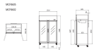 2 Door Freezer Showcase 1314 mm-MCF8602 - Image 2