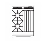 Luus RS-2B3C Professional Series 2 Burner 300 Char & Static Oven 600mm - Image 2