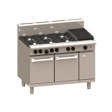 Luus RS-6B3C Professional Series 6 Burner 300mm Chargrill & Static Oven 1200mm