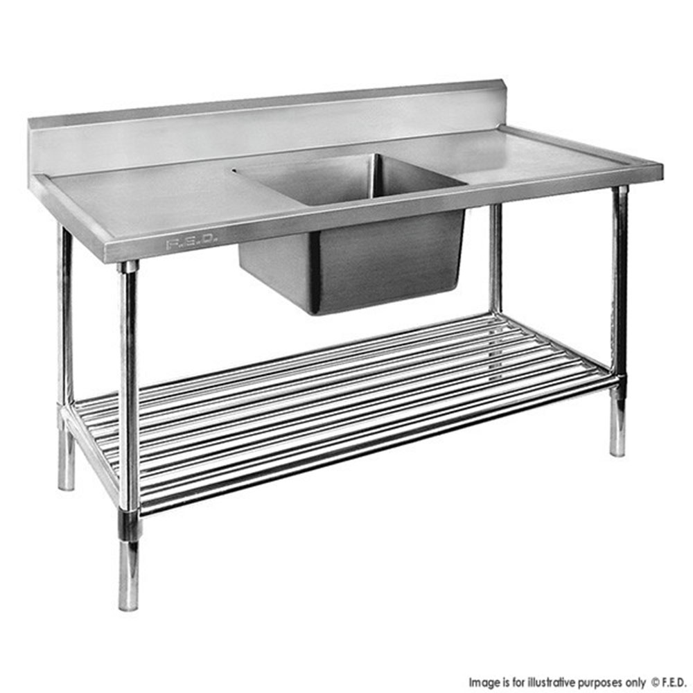 SSB7-1500C-A-Single-Centre-Sink-Bench-Pot-Undershelf.jpg F.E.D SSB6-1200C/A Single Centre Sink Bench & Pot Undershelf - Image 1