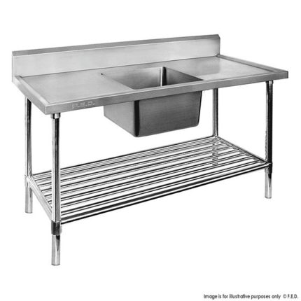 SSB7-1800C/A Single Centre Sink Bench with Pot Undershelf