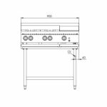 KBT-SB4-GRP3 K+ Combination Four Open Burners 300mm Grill Plate - Image 2