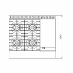 KBT-SB4-GRP3 K+ Combination Four Open Burners 300mm Grill Plate - Image 3